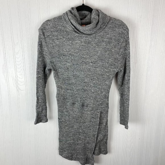 Free People Turtleneck Sweater tunic Long sleeve gray Size XS - Picture 1 of 4